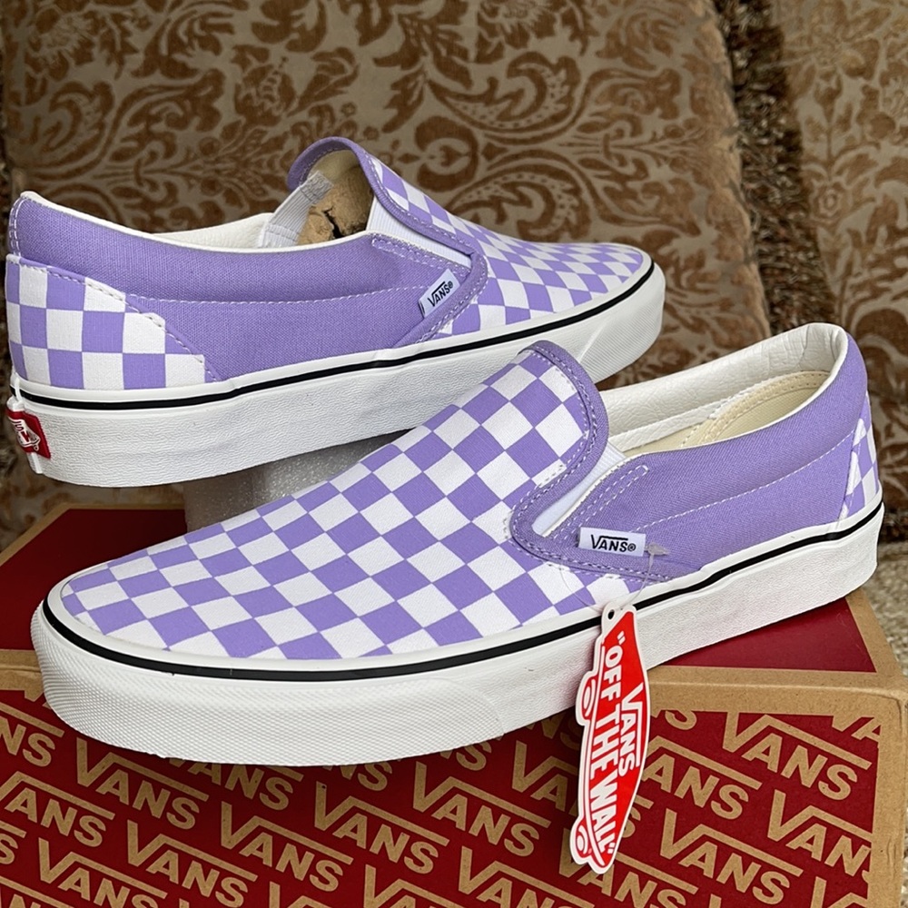 Vans Classic Slip On Checkerboard Violet Tulip WMNS - Picture 10 of 16